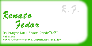 renato fedor business card